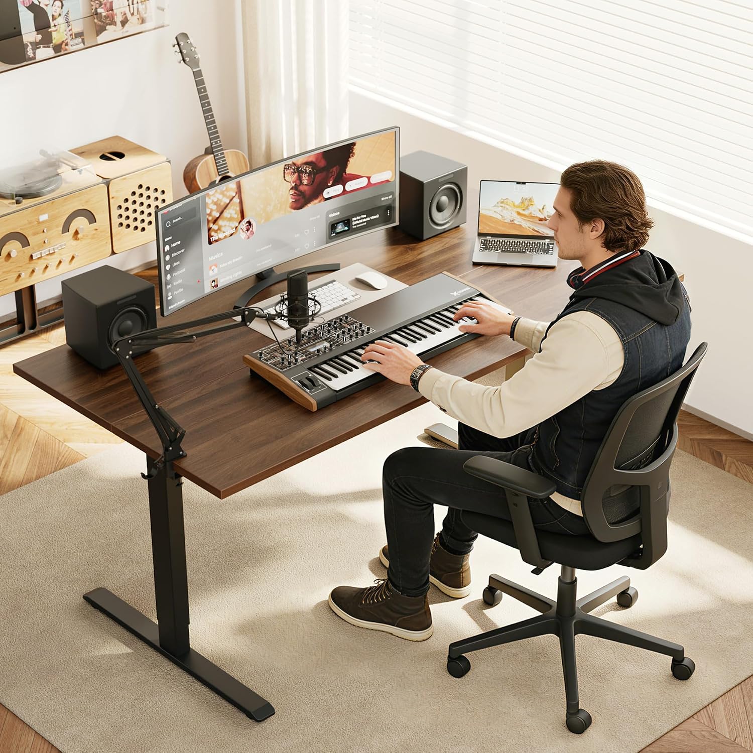 Electric Standing Desk, 55 x 2 - Home Office Work Table review and price