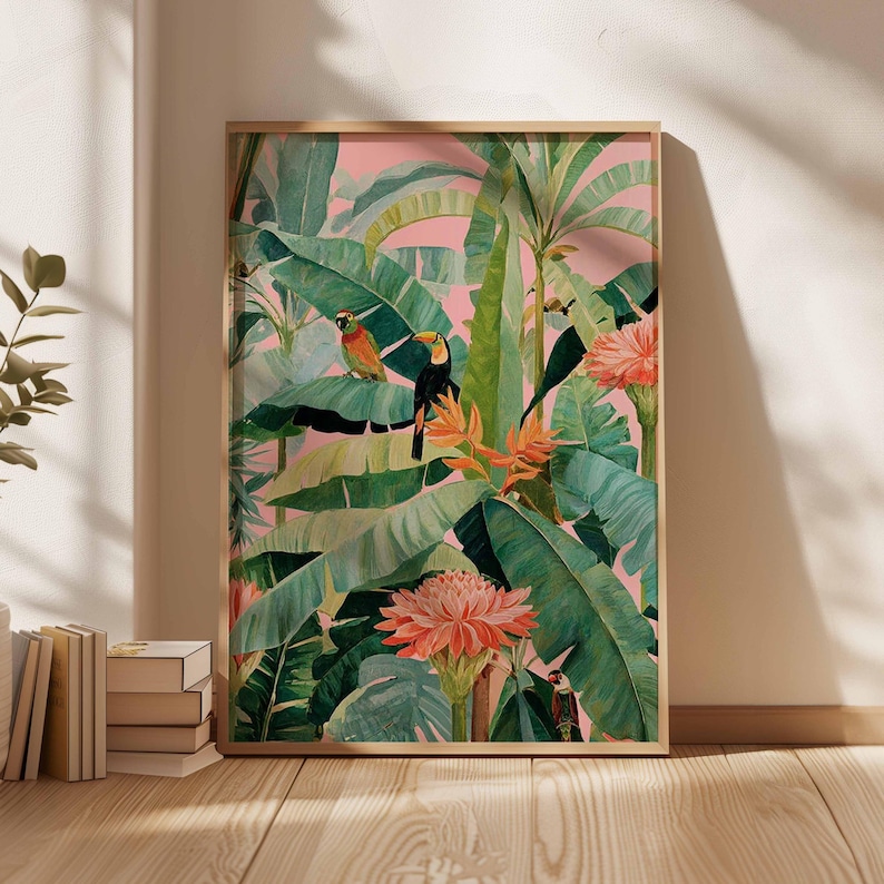 1pc Retro Tropical Canvas Post - Home Office Or review and price