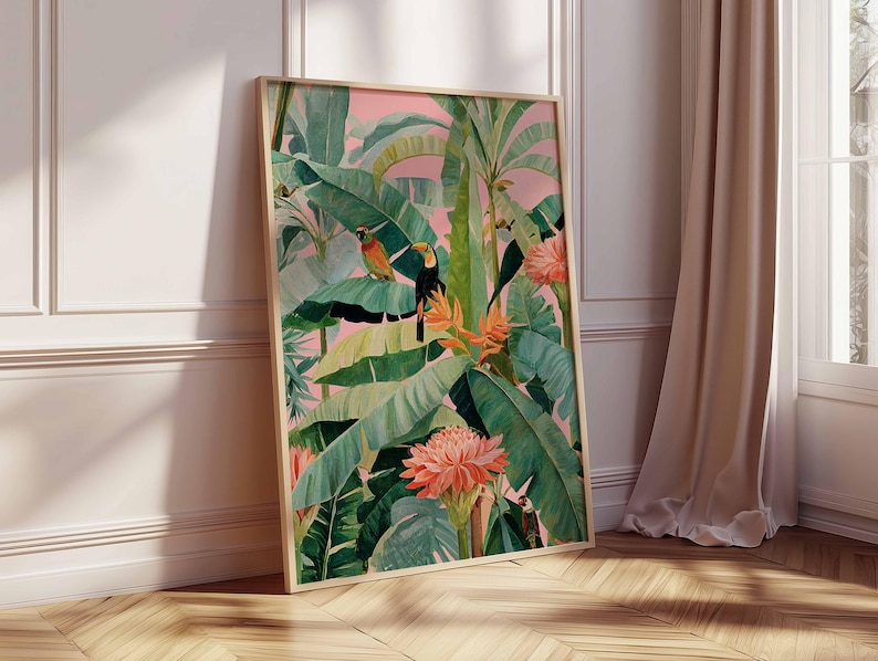 1pc Retro Tropical Canvas Post - Home Office Or review and price
