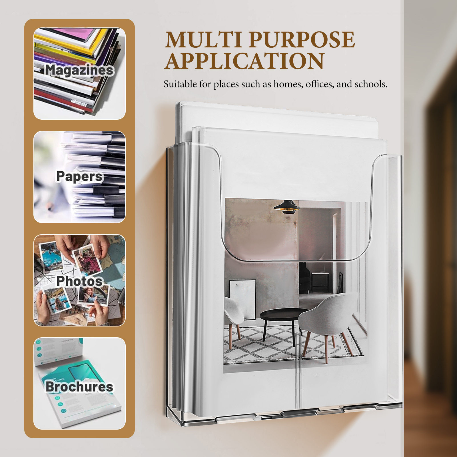 4Pcs Acrylic Magazine Holder W - Document Holder Stand review and price