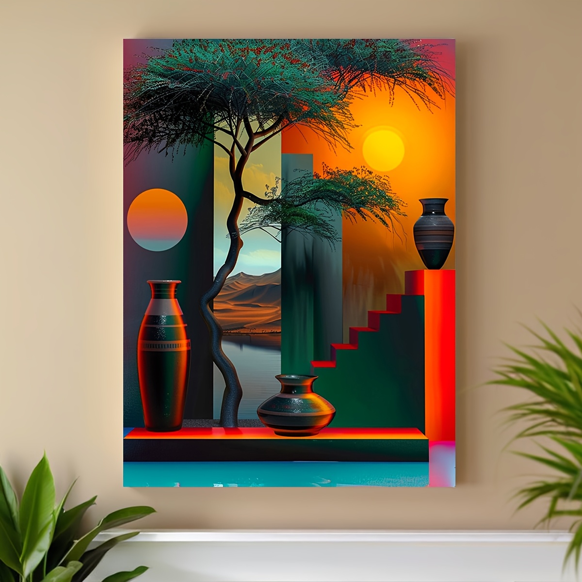 2D Flat, 1pc Canvas Art| Abstr - Home Office Room Inspiration review and price