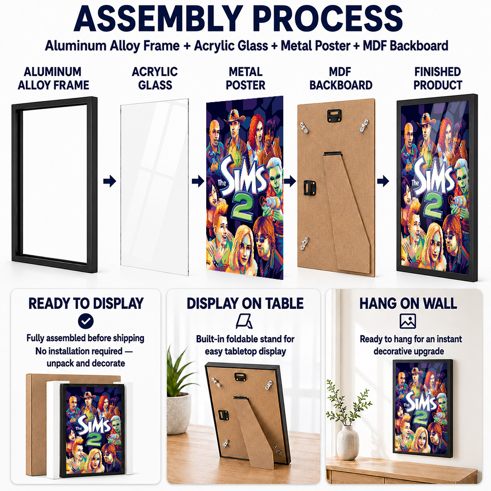 The Sims Metal Posters With Al - Home Office Room Inspiration review and price
