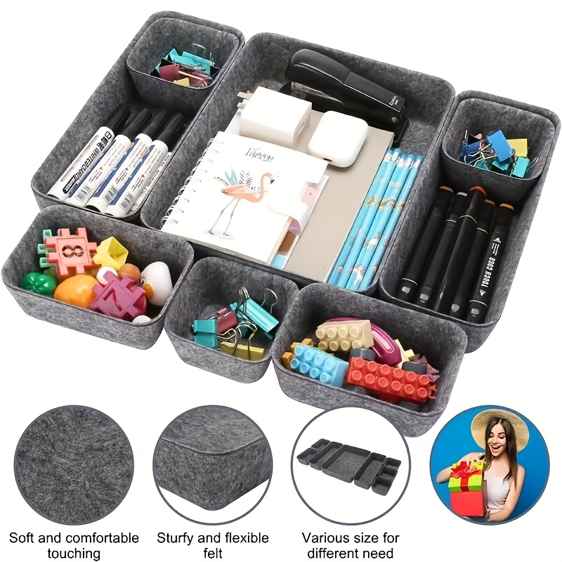 Drawer Felt Storage Box Soft D - Home Office Work Table review and price