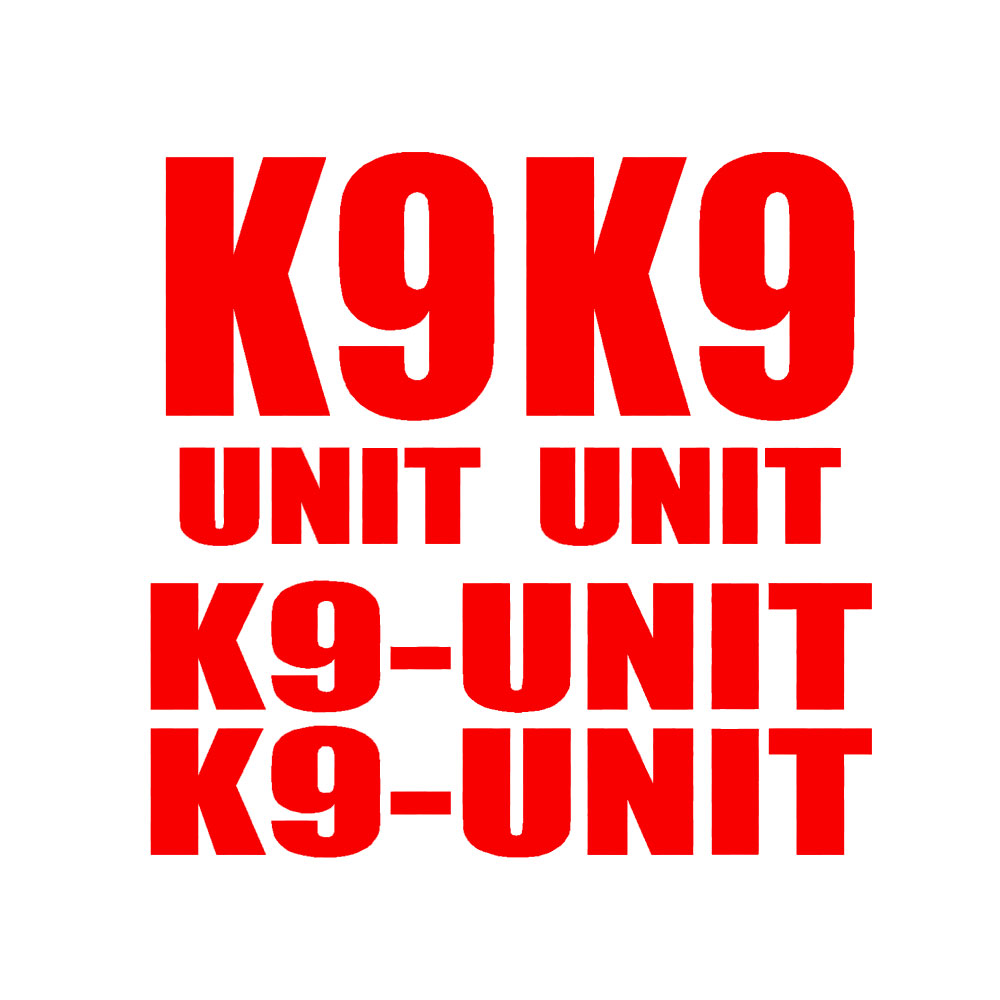 4pcs for K-9 K9 UNIT DECAL SET - Home Office Logo review and price