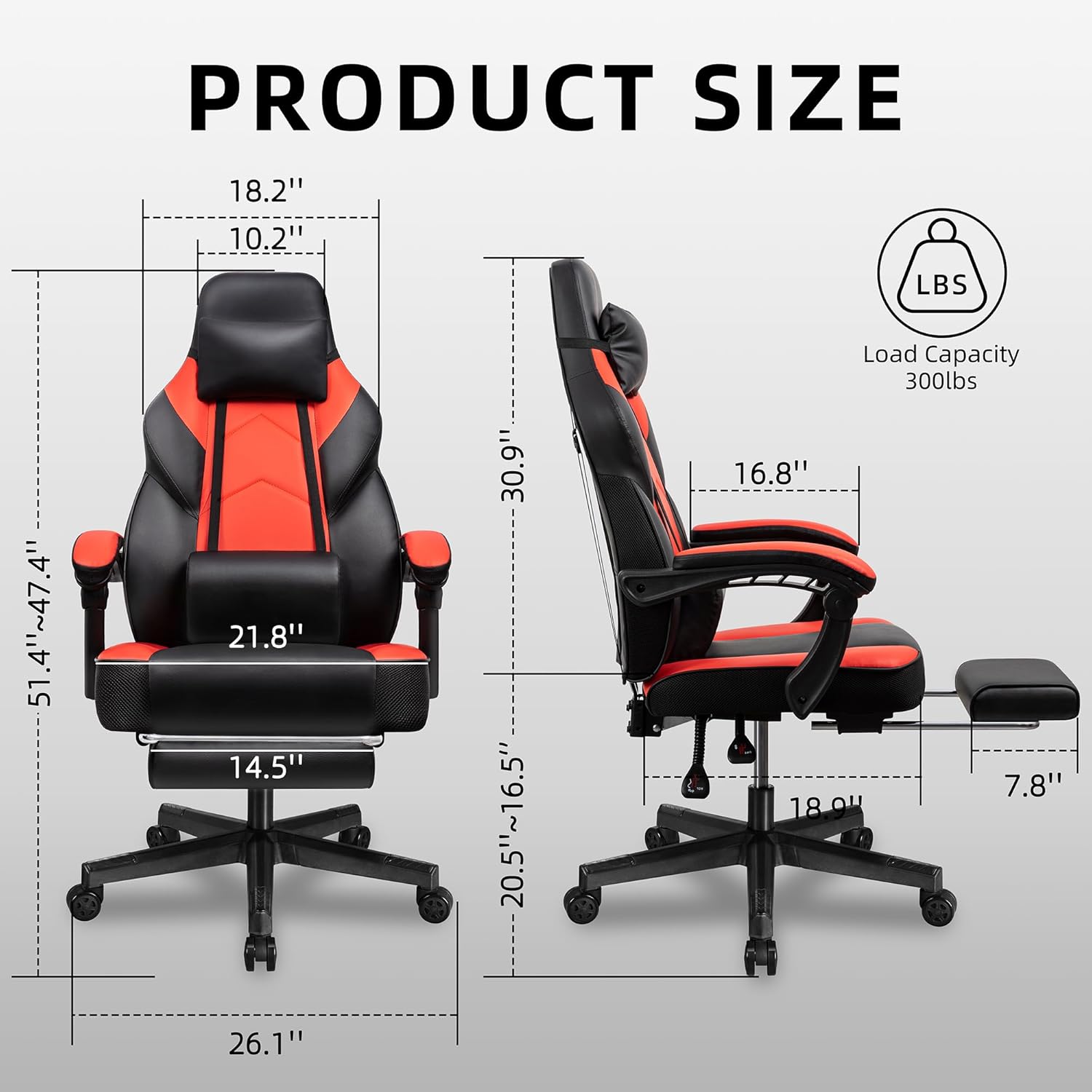 Gaming Chair with Footrest, Ma - Ergonomic Office Chair review and price