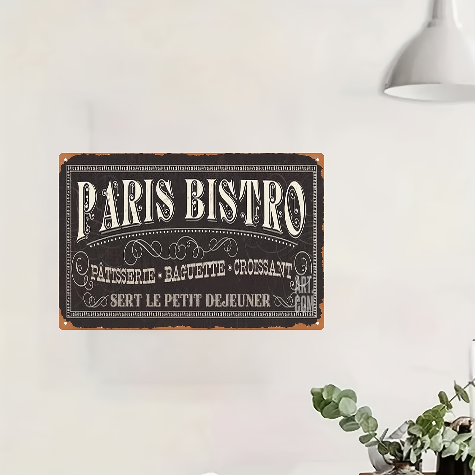 Vintage Paris Bistro Metal Sig - Home Office Or review and price